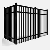 Iron Made Outdoor Wrought Iron Zinc Steel Garden Anti Climb Decorative Fine Guardrail Black Powder Coated Corten Metal Fence