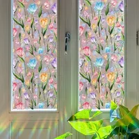 3D Glue Free Static Decoration Privacy Window Dream Rainbow Film Colored Glass Self-Mucous Membrane Uv Resistant Glass Sticker
