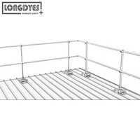 Certificated aluminum fixed guardrails for the metal roof