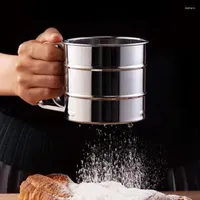 Baking Tools 2.5 Cup Stainless Steel Flour Sifter Automatic Small Sieve Hand-held Cake Tool For Bakeware Pastry