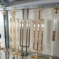 Hot Custom Luxury Railing Indoor Outdoor Column Stainless Steel Staircase Glass Railing Column Hotel Villa Stair Handrail