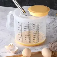 2.5l baking measuring cup transparent household scale mixing bowl with Lid pastry baking kitchen tool accessories X240920