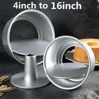 Baking Pastry Tools Round middle hole Alloy Chiffon Cake toast bread Pan Removable Bottom Hollow Chimney Mold DIY Baking Tools bake Model Bread box 230506
