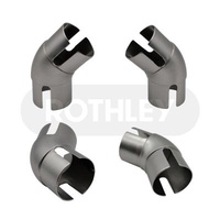 Internal Fit To Fence Round Stair Accessories Handrail Fittings 304 Stainless Steel Handrail 90 Degree Elbow Pipe Connector For Handrail