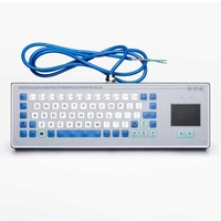Industrial Explosion-proof Waterproof Membrane Keyboard Custom 81 Keys IP68 Sealed Desktop With Touchpad Membrane Metal Industrial Explosion-proof Keyboard With Touchpad