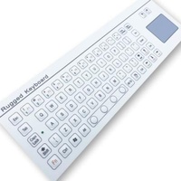 IP67 surface Industrial Membrane Keyboard integrating TouchPad One Piece Matte Membrane On Top Front Panel Mounted -40℃