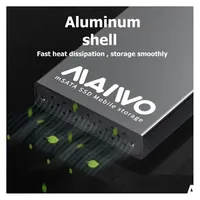 Hdd Enclosures Maiwo 1 Pcs Mobile Solid State Drive Box Usb 3.0 To Msata Ssd External Case Aluminum Alloy Portable Black Support 2T Me Otgem