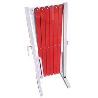 Metal Barrier Steel Foldable Mobile Expandable Safety Railings Red and White Traffic Aluminum Guardrails
