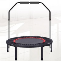 Durable Jump Trampoline For Kids And Adults Indoor&Outdoor , Adjustable Heights Foam Handrail , Foldable Fitness Trampolines