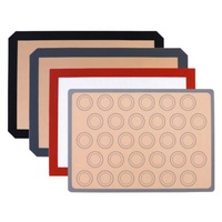New Reusable Wholesale Disposable Macaron Pink Silicone Non Stick Baking Mat Pastry Mat