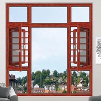 Aluminum Folding Screen House Windows With Shatterproof Glass And Soundproof Casement Breaking Window With Guardrail